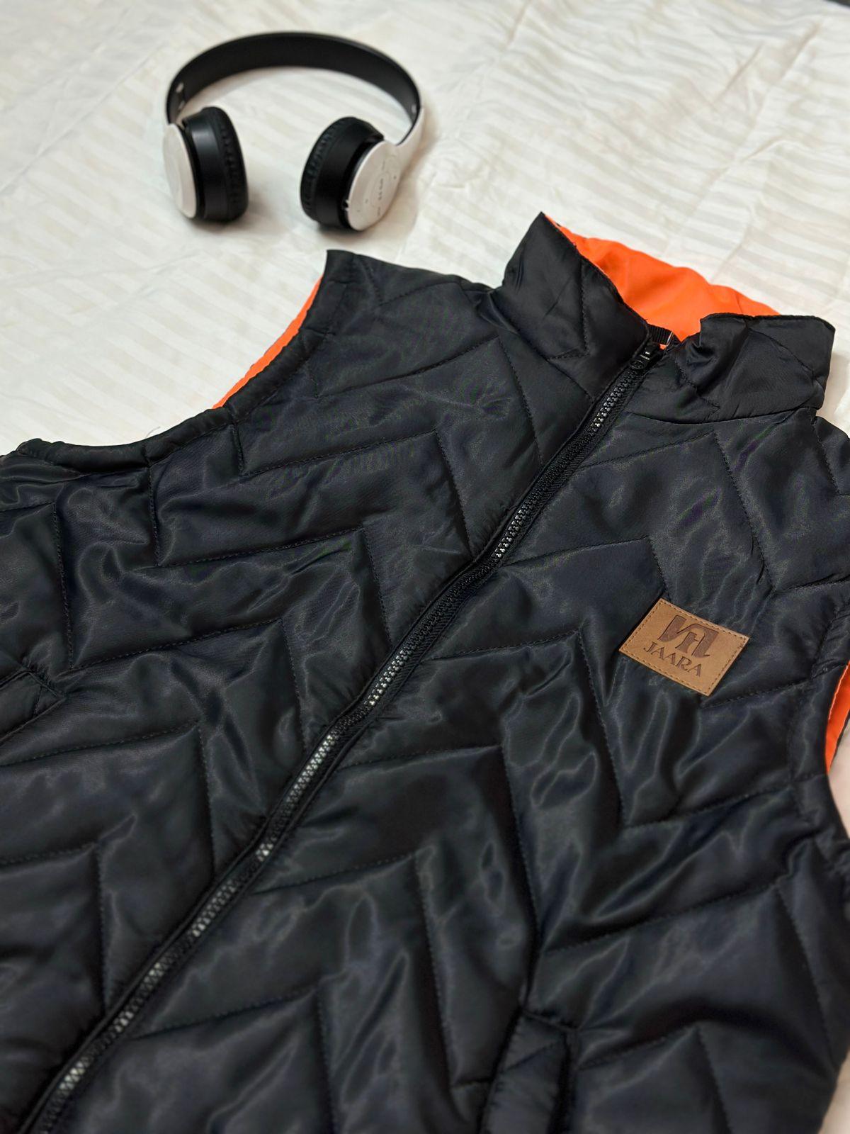 Black Puffer Curve Jacket - Jaara